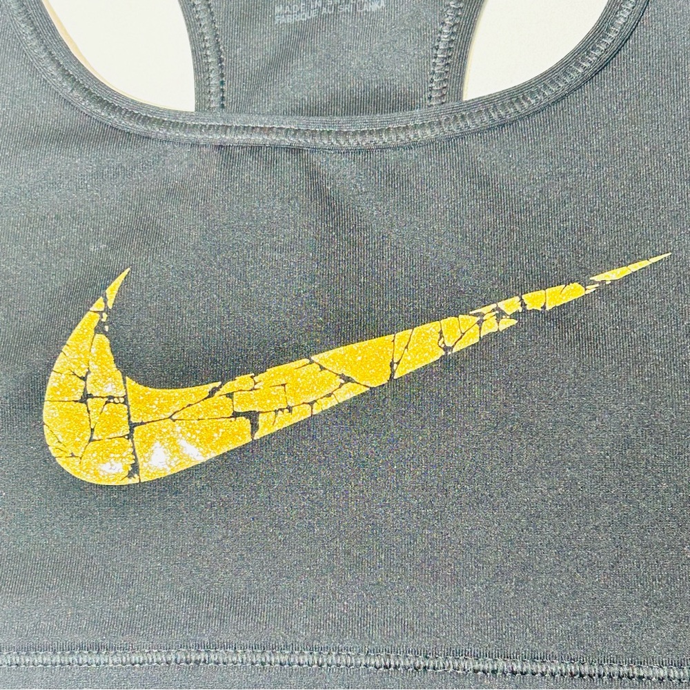 Nike sports bra Victory Compression Drifit sports bra black gold women Size S - Picture 4 of 4
